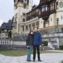 Alan and Aida outside a magnificant castle * This is a picture of Aida and Alan outside a castle in Romania. * 768 x 1024 * (350KB)